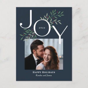 Luscious Joy Foto Holiday Postcard Weihnachtskarte Feiertagspostkarte