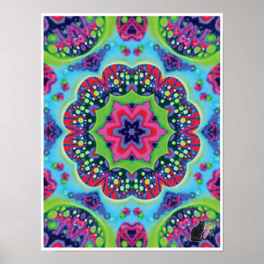 Luscious Kinetic Collage Kaleidoscope Poster (Vorne)