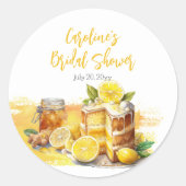 Luscious Lemon Cake Ginger Tea Brautparty Runder Aufkleber (Vorderseite)