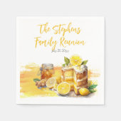 Luscious Lemon Cake Ginger Tea Family Wiedersehen Serviette (Vorderseite)