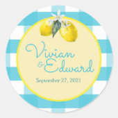 Luscious Lemon Custom Wedding Stickers (Vorderseite)