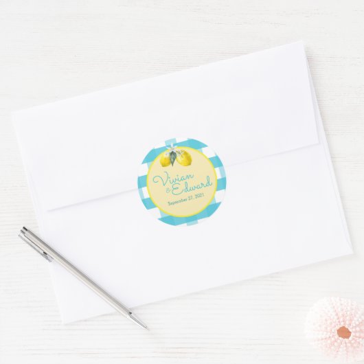 Luscious Lemon Custom Wedding Stickers (Umschlag)