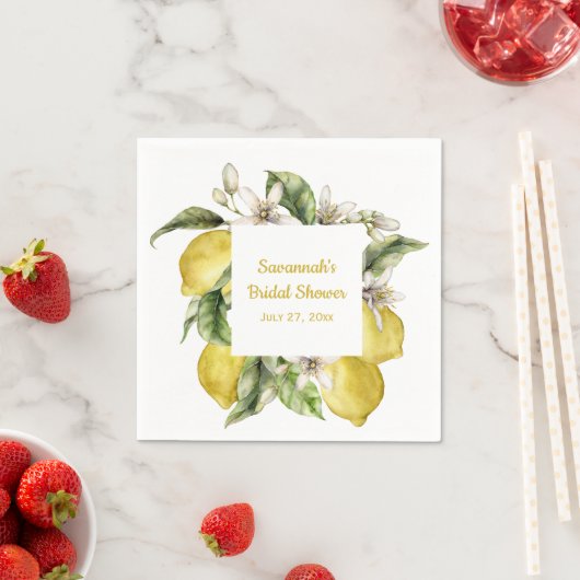 Luscious Lemons Brautparty Napkins Serviette (Beispiel)