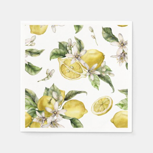 Luscious Lemons Brautparty Serviette (Vorderseite)