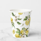 Luscious Lemons Pattern Brautparty Pappbecher (Rückseite)