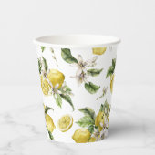 Luscious Lemons Pattern Brautparty Pappbecher (Vorderseite)