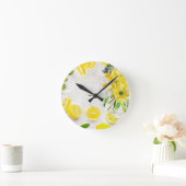 Luscious Lemons Runde Wanduhr (Zuhause)