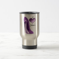Luscious lila Stilett-Schuh und Herz 3D