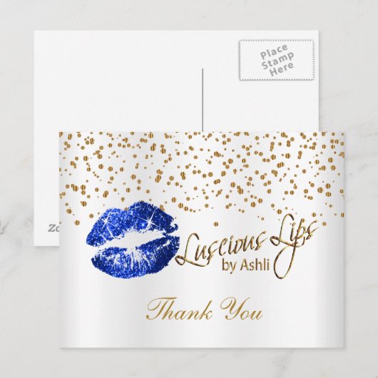 Luscious Lips - Danke Postkarte (Vorne/Hinten)