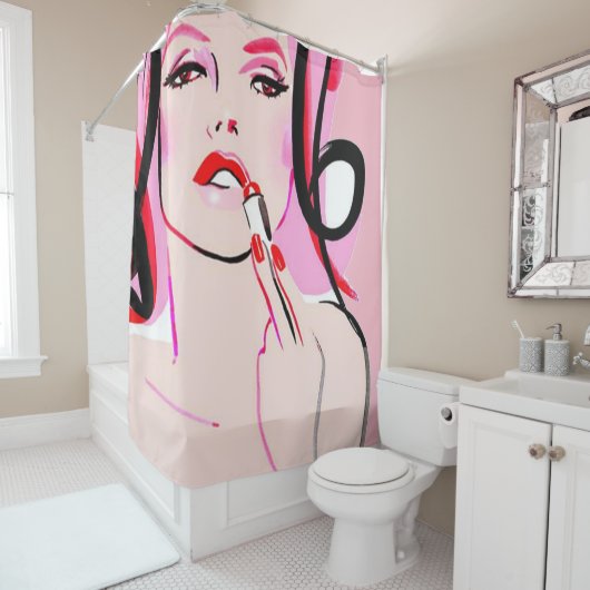 Luscious Lips Duschvorhang (Beispiel)