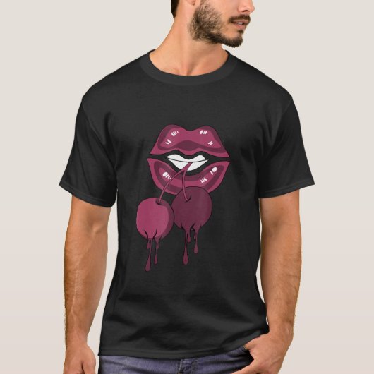 Luscious Lips Sneaker Matte 1 High Bordea T-Shirt (Vorderseite)