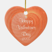 Luscious OrangeHeart Ceramic Keepsake Custom Keramikornament (Hinten)