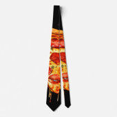 Luscious Pizza Neck Tie - Krawatte zum Thema Black (Vorderseite)