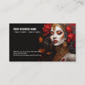 Luscious Red & Gold: Ein Frauenkrüppel656 Visitenkarte (Rückseite)