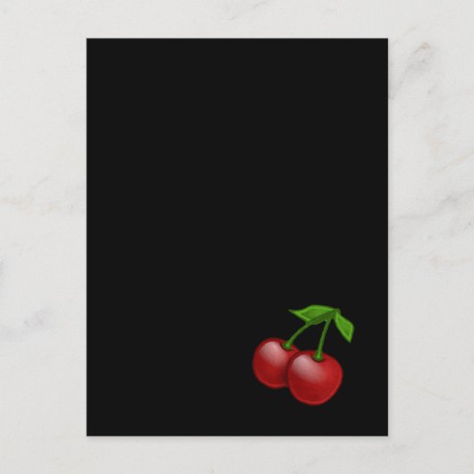 Luscious Retro Cherries Postkarte (Vorderseite)