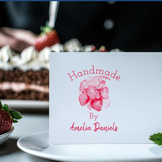 Luscious Summer Strawberry Rubber Briefmarke Permastempel