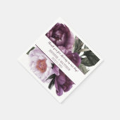 Luscious Vibranding Lila Plum Peonies Empfang | Serviette (Ecke)