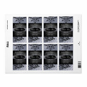 Luscious Vintag Gray Scroll Hochzeitweilig Weineti (Vorne)