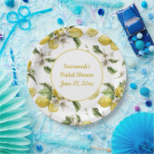 Luscious Zitronen und Grüne Mit Monogramm Pappteller (Party)