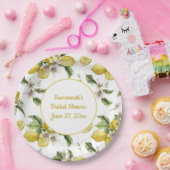 Luscious Zitronen und Grüne Mit Monogramm Pappteller (Party)