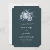 Lush and Moody Peony Bouquet Wedding Einladung (Vorderseite)