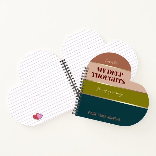 Lush Aquamarin Green Pink Elegantes Pocket Noteboo Notizblock (Innenseite)