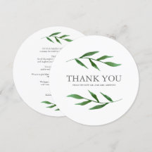 Lush Blätter Elegant Vielen Dank mit Meldung auf d