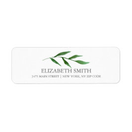 Lush Blätter Elegante Wasserfarbe Weiß