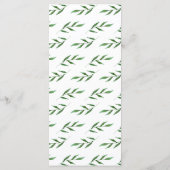 Lush Blätter Elegantes Hochzeitmenü Menükarte (Rückseite)