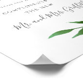 Lush Blätter Elegantes Hochzeitsbad - Männer Poster (Ecke)