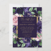 Lush Blossom | Rosa und Lila Feiertage Einladung (Vorderseite)