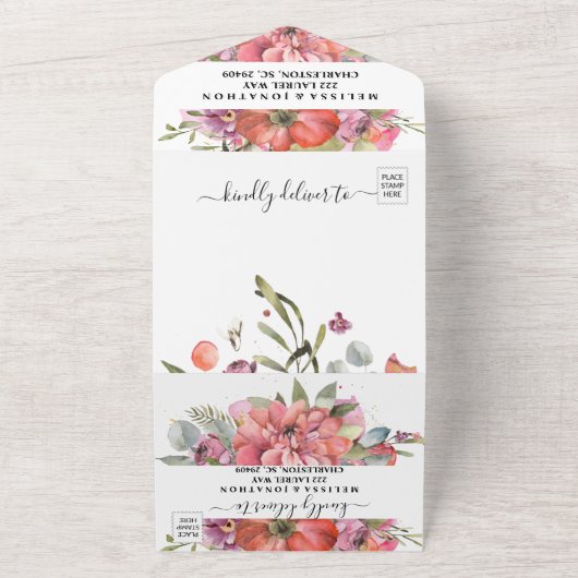 Lush Blume Einladungen für Hochzeiten (Außenbereich)