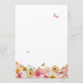 Lush Blush Elegante Blumenläppchen Quinceanera Inv Einladung (Rückseite)