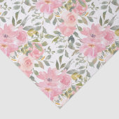 Lush Blush Pink Floral Small Business Packaging Seidenpapier (Detail)