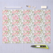 Lush Blush Pink Floral Small Business Packaging Seidenpapier (Handwerk)