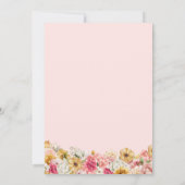 Lush Blush Pink Gelbe Blüte und Gotik Quinceanera Einladung (Rückseite)