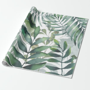 Lush Botanical Watercolor Gift Wrap Geschenkpapier