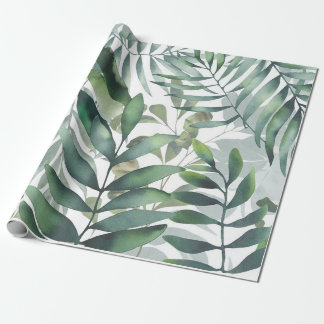 Lush Botanical Watercolor Gift Wrap Geschenkpapier