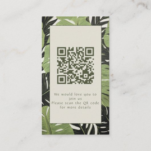 Lush Botanicals UAWG Green Jungle Blätter QR Code Begleitkarte (Rückseite)
