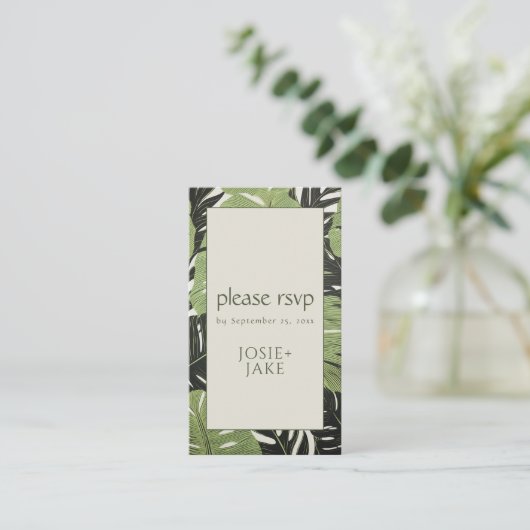 Lush Botanicals UAWG Green Jungle Blätter QR Code Begleitkarte (Stehend Vorderseite)