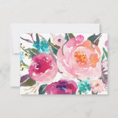 Lush Bouquet Wedding RSVP Karte (Rückseite)