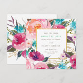 Lush Bouquet Wedding Save the Date (Vorne/Hinten)
