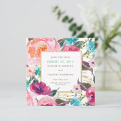 Lush Bouquet Wedding Save the Date (Stehend Vorderseite)