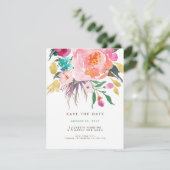 Lush Bouquet Wedding Save the Date (Stehend Vorderseite)
