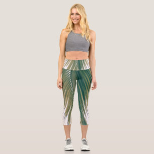 Lush Caribbean Palm 3 #palm#tropical Capri Leggings