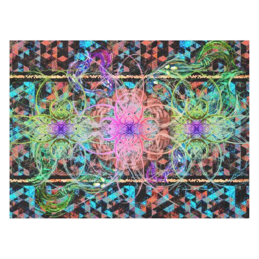 Lush Colorful Syberpunk Tischdecke (Vorderseite (Horizontal))