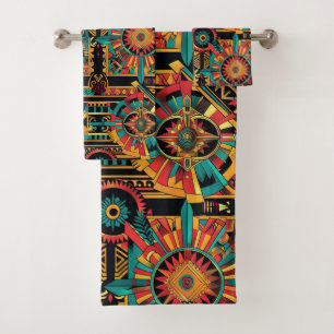 Lush Cyan "Aztec Dream" Badetuch Set