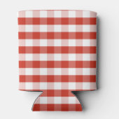 Lush Dahlia Red & White Gingham Karo Kariert Dosenkühler (Rückseite)