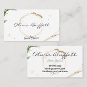 Lush Dandelion Grüne Rose Goldene Natur Visitenkarte (Vorne/Hinten)