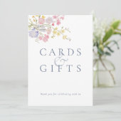 Lush Dusty Blue Script Wedding Tabletop Sign  (Stehend Vorderseite)